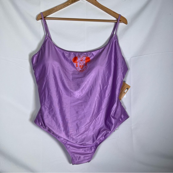 Disney Parks Minnie Mouse One Piece Bathing Swim Suit Womens Sz 2X Purple NWT - Picture 1 of 7